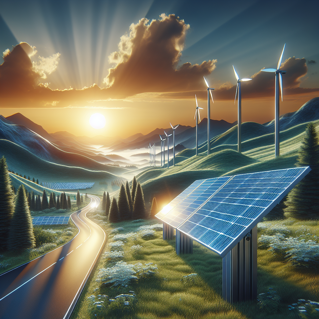 Realistic stock image of solar panel installation