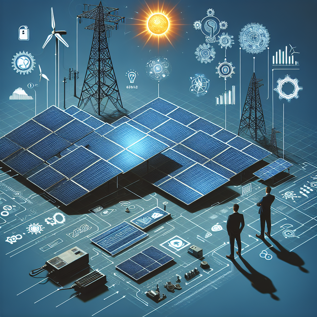 Realistic stock image of solar panel installation